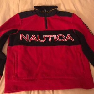 Nautica Quarter Zip Sweatshirt w/ pouch pockets.